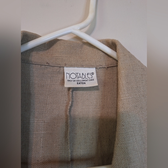 Vintage 70s Notables by Eatons 100% oversized Ramie Blazer Jacket - Picture 2 of 10